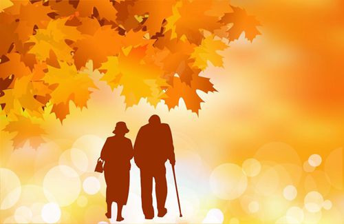 46751203 - golden age, senior couple in autumn